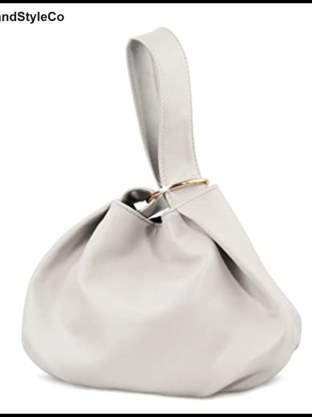 Soft Vegan Leather Hobo Clutch Top Handle Wristlet Bag Small Tote Purse